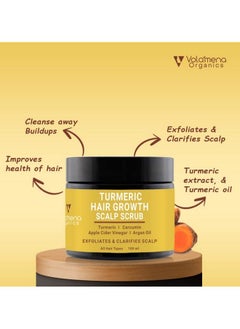 VOLAMENA WITH DEVICE Turmeric Scalp Scrub With Turmeric Extract Turmeric Oil & Carcumin I Removes Dandruff & Built Up 100 Ml  - Image 3