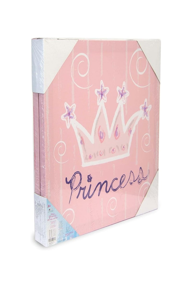 ديزني لوحة كانفاس أميرات ديزني بإطار خشبي  لديكور حائط الأطفال منتج ديزني رسمي - Image 2