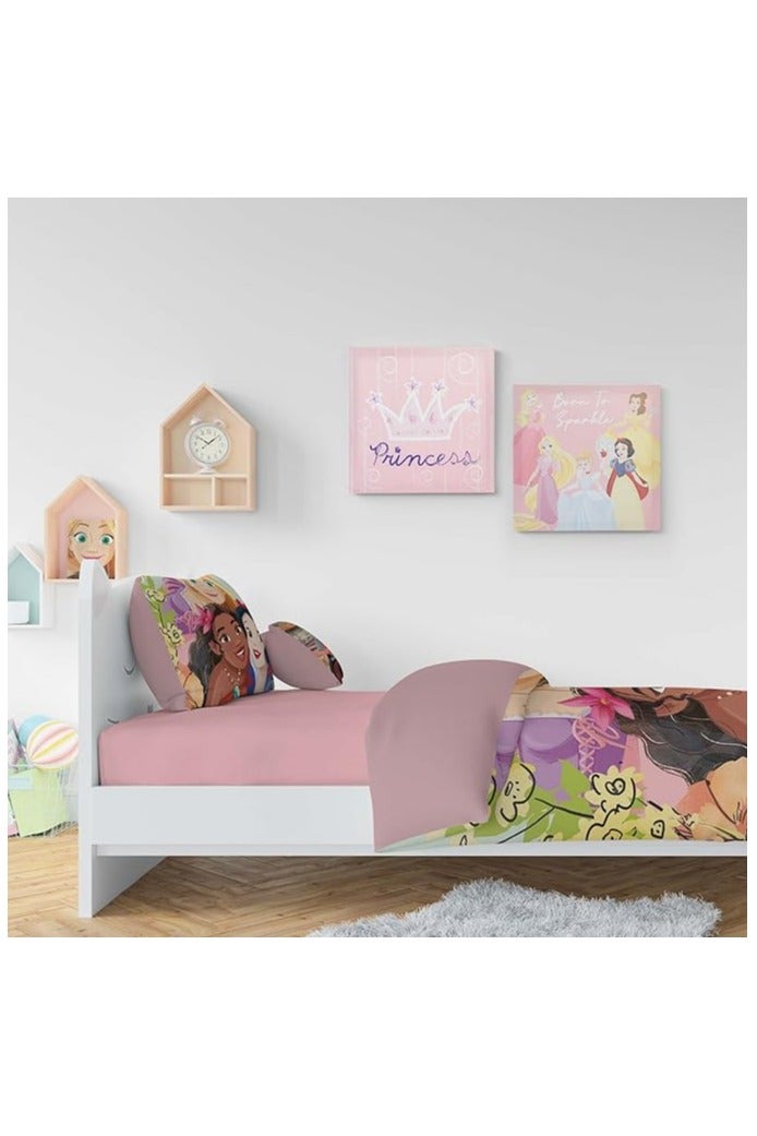 ديزني لوحة كانفاس أميرات ديزني بإطار خشبي  لديكور حائط الأطفال منتج ديزني رسمي - Image 3