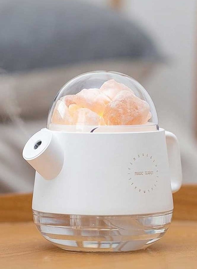 Bakhoan Crystal Salt Stone Humidifier 360mL Kettle Shape & Oil Diffuser Cool Mist Air Humidifier - Image 1