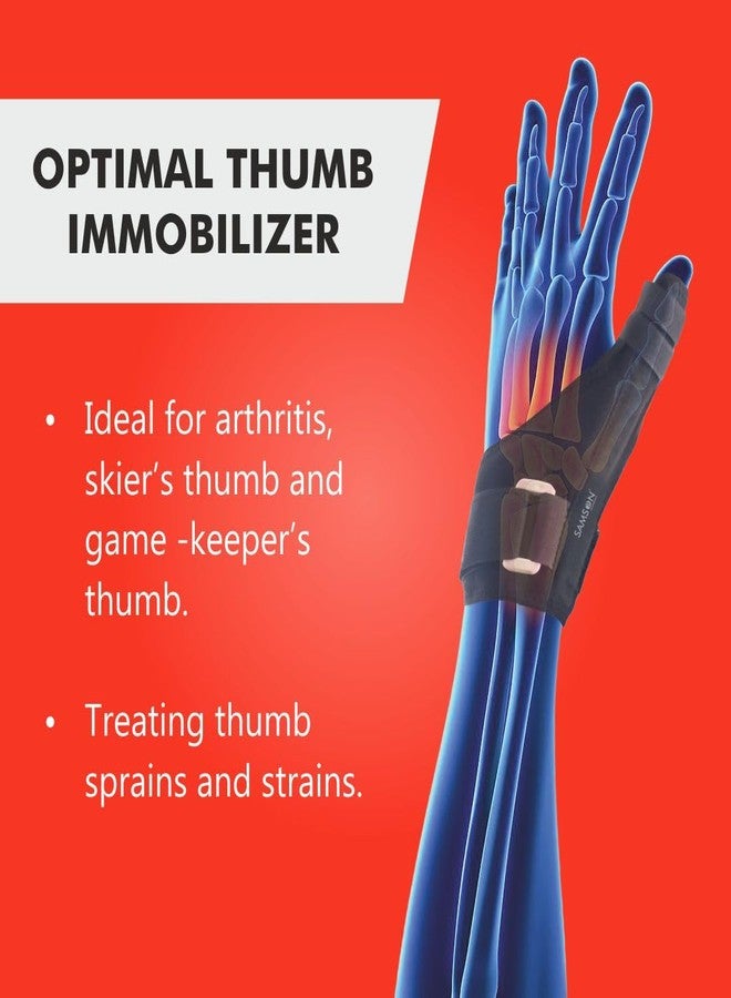 SAMSON Thumb Splint Support for Right/Left Hands | Thumb Brace with Wrist Wrap for Pain Relief, Carpal Tunnel, Trigger Thumb, Sprains, Strains, and Tendonitis | Thumb Immobilizer Stabilizer - Image 2