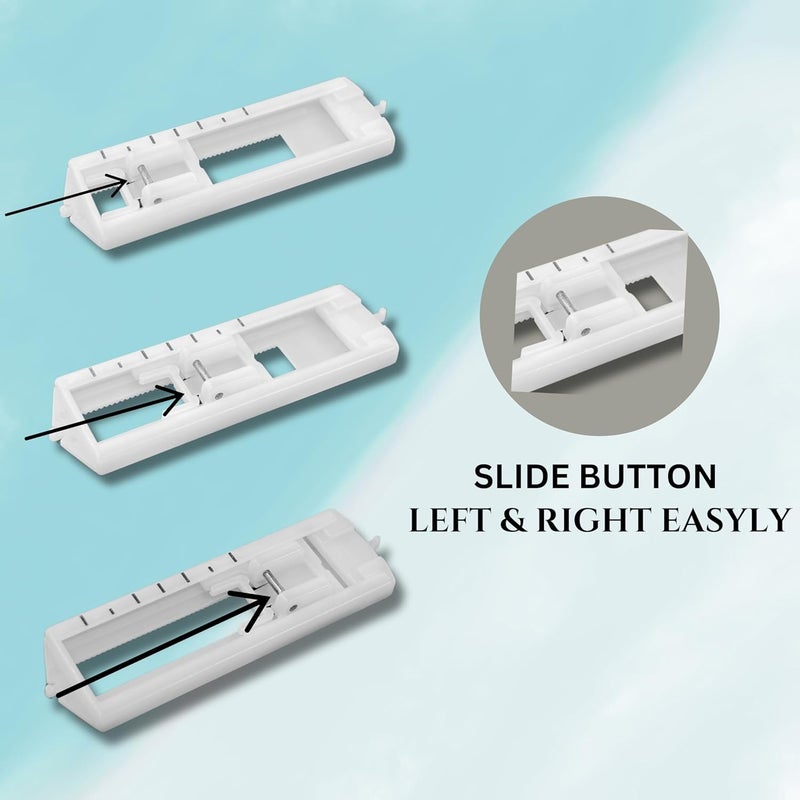 Zenith Buttonholer White 4 Step Pressure Foot Snap on Type for Automatic Electric Low Shank Sewing Machines Suitable for Usha Janome Brother Singer etc Steel Finish (Buttonholer White 4 Step) - Image 4