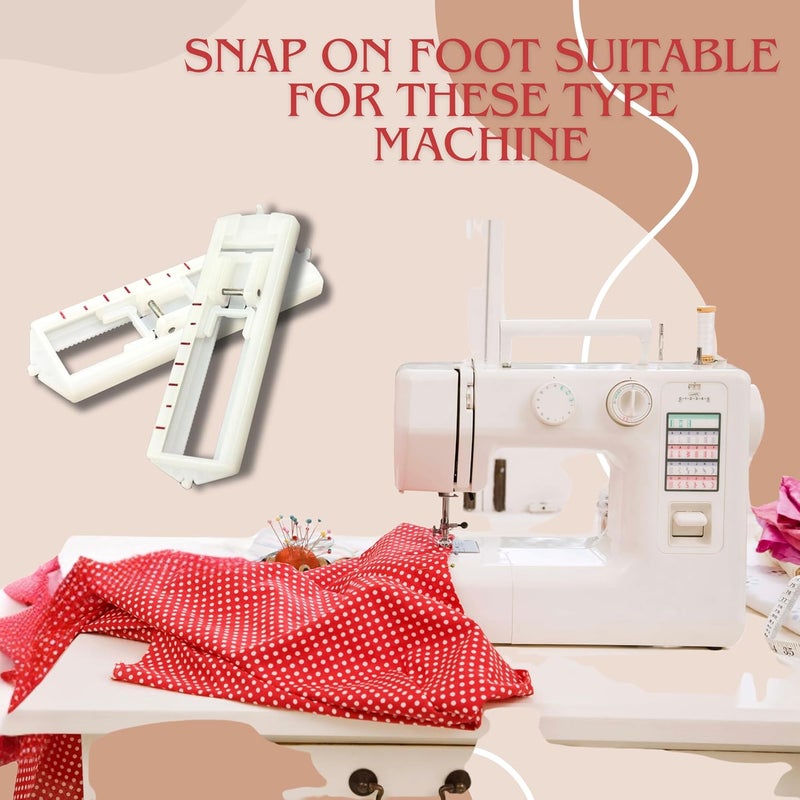 Zenith Buttonholer White 4 Step Pressure Foot Snap on Type for Automatic Electric Low Shank Sewing Machines Suitable for Usha Janome Brother Singer etc Steel Finish (Buttonholer White 4 Step) - Image 3