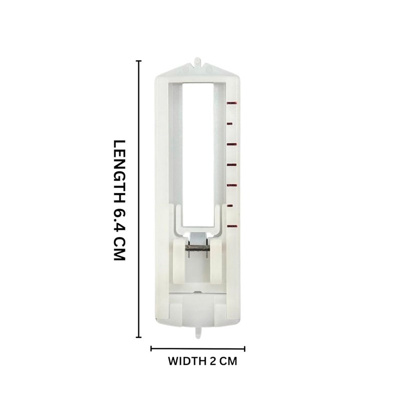 Zenith Buttonholer White 4 Step Pressure Foot Snap on Type for Automatic Electric Low Shank Sewing Machines Suitable for Usha Janome Brother Singer etc Steel Finish (Buttonholer White 4 Step) - Image 2