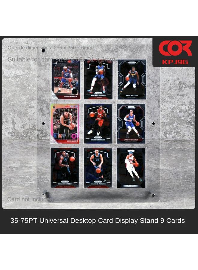 Bluejw Star Card 10 Each Collection Desktop Display Rack Column Card Set Treasure Can Dream Transparent Protection Box 12 Grid Framed - Image 1