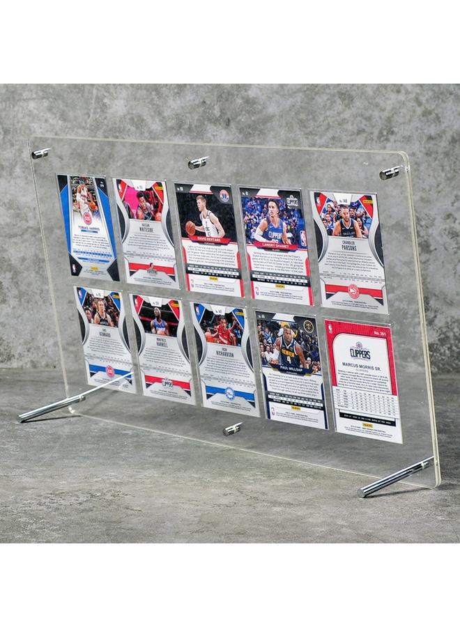 Bluejw Star Card 10 Each Collection Desktop Display Rack Column Card Set Treasure Can Dream Transparent Protection Box 12 Grid Framed - Image 3