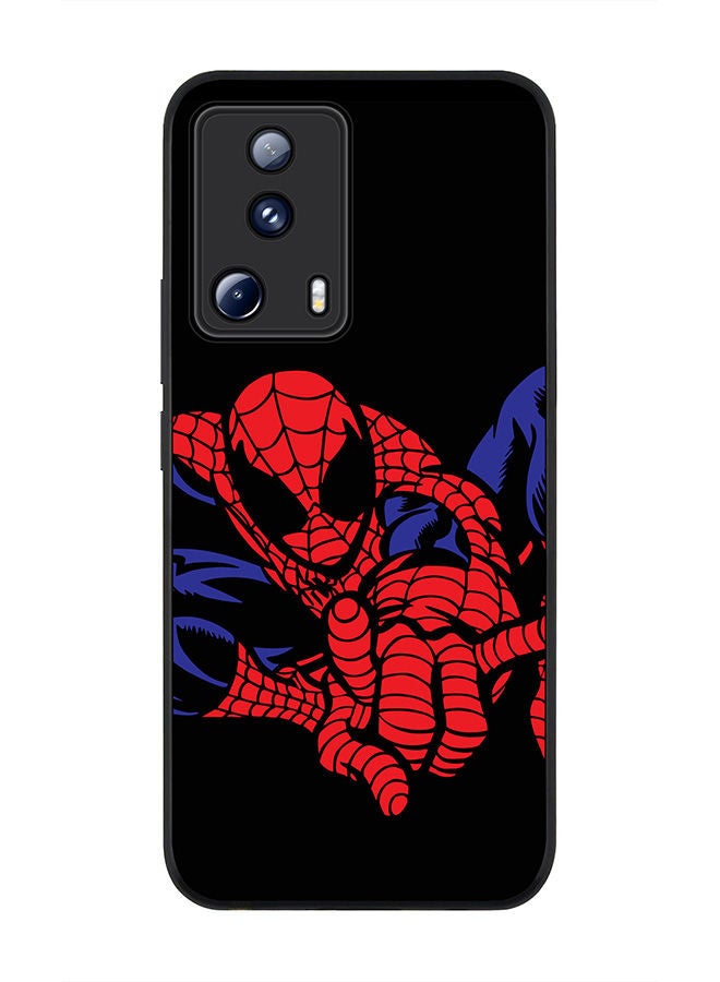Stylizedd Rugged Black edge case for Xiaomi 13 Lite 5G / Xiaomi Civi 2 5G, Slim fit Soft Case Flexible Rubber Edges Anti Drop TPU Gel Thin Cover -  Spidey In Air - Image 1