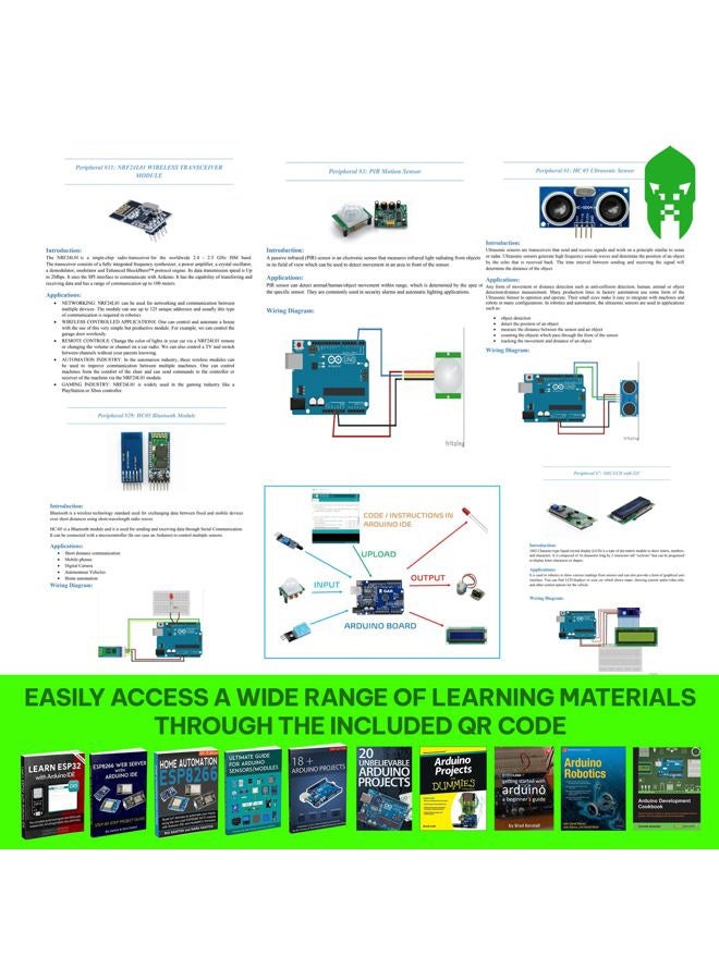 GAR Colossus Starter Kit for Arduino Uno Mega Nano - Complete Advanced Set, 5 Main Boards - 30 Sensors, 10 Shields with ESP32 WiFi + Bluetooth Modules for Wireless Robotics Smart Car - Image 4