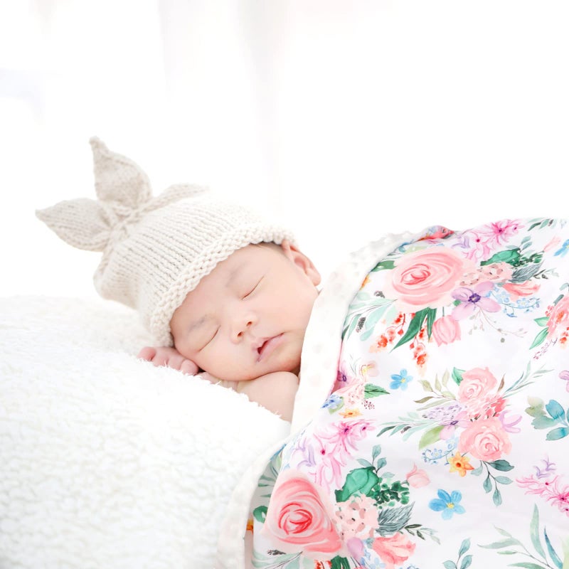 Jundetye Baby Car Seat Cover  Peekaboo Opening Winter Car Seat Canopy For Baby Girls Boys  Mom Nursing Breastfeeding Covers  Blanket For Infant  Pink Watercolor Flower - Image 5