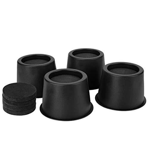 BTSD-home BTSDhome Round Bed Risers 3 inch Heavy Duty Furniture Risers Table Chair Risers Lift 10000 Pounds Rise up 25 inch Set of 4 Pieces Black 