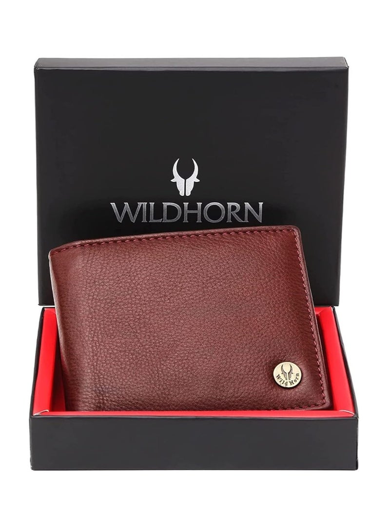 WILDHORN RFID Protected Leather Wallet for Men,Brown - Image 2