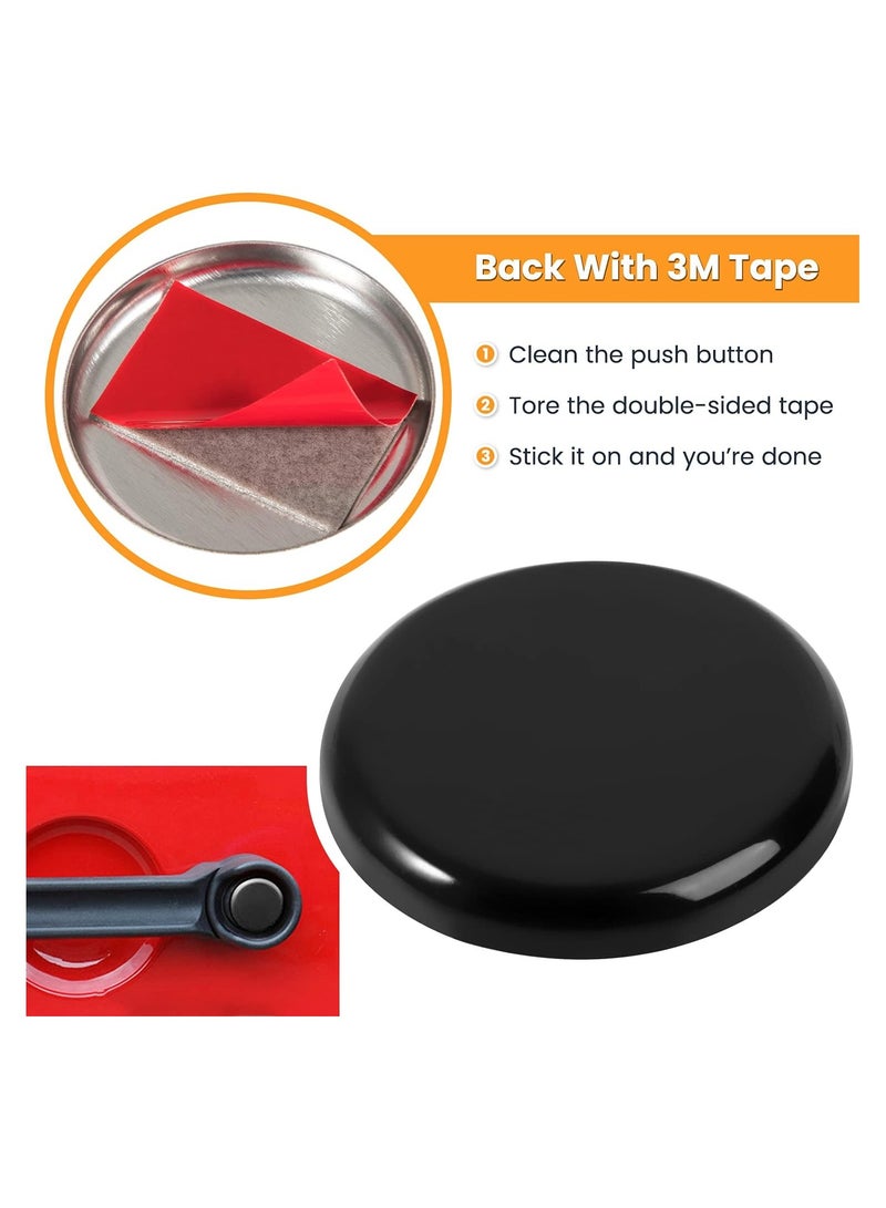 Generic Jeep Wrangler JK JKU 2007-2018 Grab Handle Inserts & Push Button Knobs Cover Trim | Aluminum Black Exterior Door Handle Decoration Accessories for Sahara Rubicon Unlimited - Image 4
