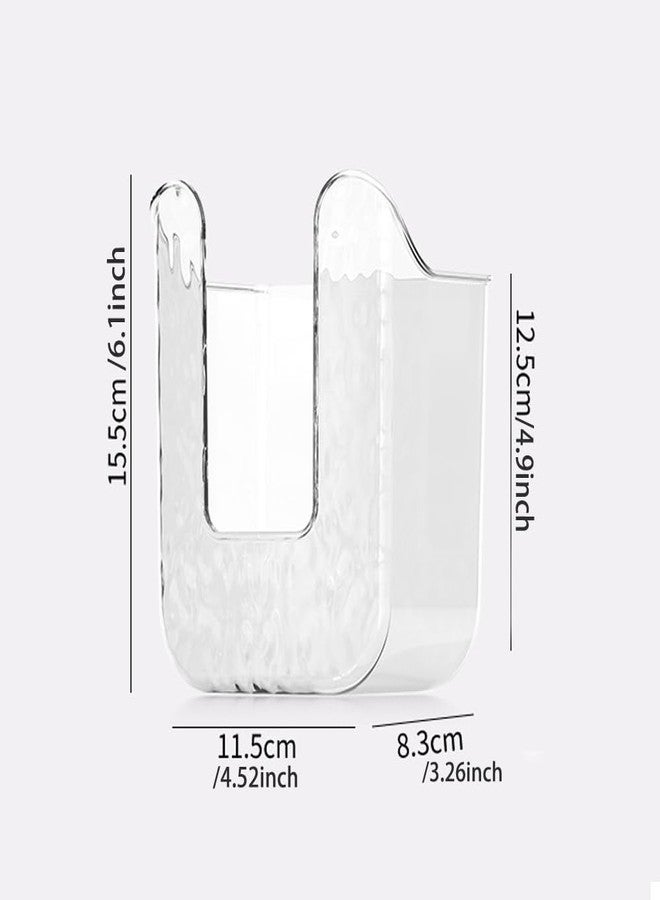 Kudriod 2pcs Kitchen Wipes Storage Box Dispenser,Acrylic Wall-Mounted Tissue Box Holder, Self-Adhesive Wipes Container,Flushable Wipe Container for Bathroom, Kitchen,Bedroom,Toilet,Home - Image 2