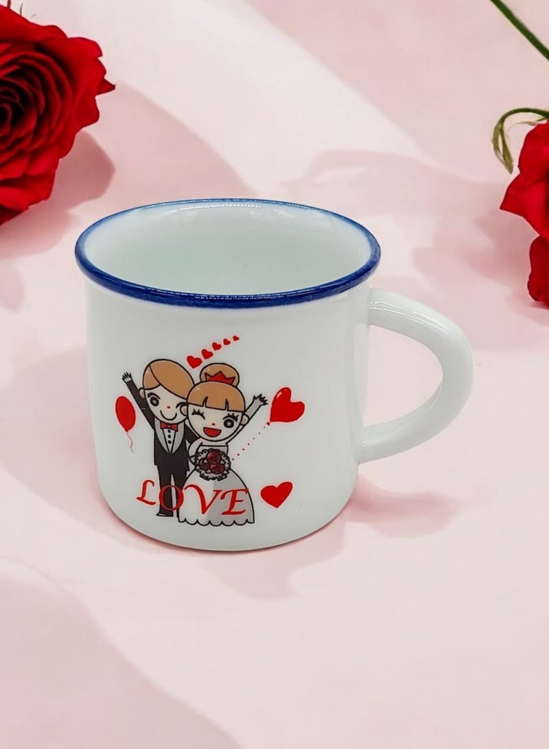 AKDC I Love You Printed Ceramic Coffee Cup 100ml - Image 2