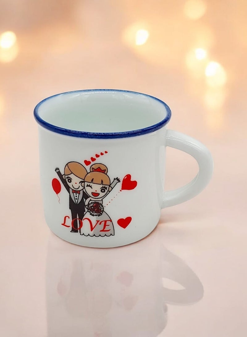 AKDC I Love You Printed Ceramic Coffee Cup 100ml - Image 3
