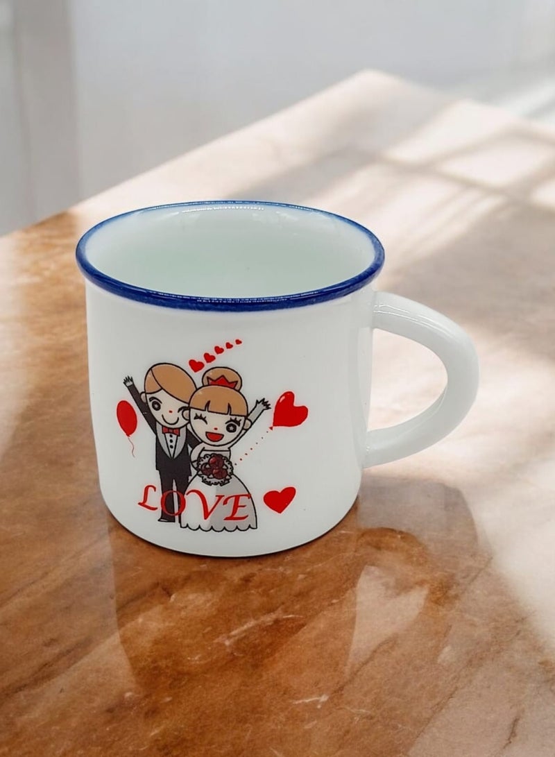 AKDC I Love You Printed Ceramic Coffee Cup 100ml - Image 4