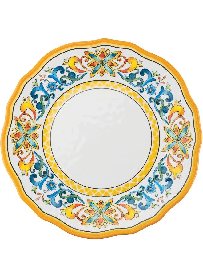 UP طقم أدوات المائدة ميلامين 12 قطعة من UPware مجموعة أطباق وعاء خارجي خدمة لـ 4 متعدد الألوان - Image 4