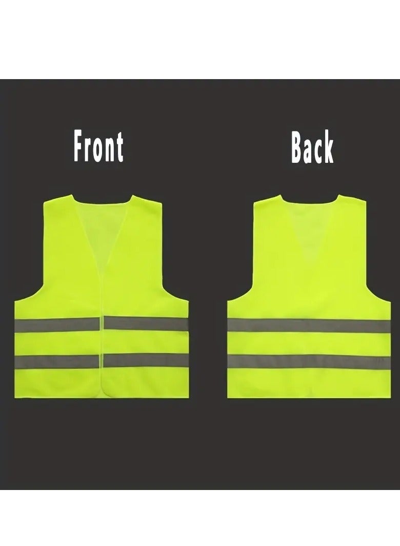 Scrolls Reflective Safety Vests High Visibility Breathable Day Night Warning Jacket for Construction, Traffic, Cycling Safety Purpose Pack of 2  - Image 5