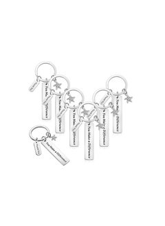 SYOSI 6 Thank You Keychains – Engraved Stainless Steel Gifts for Coworkers, Teachers, Doctors, and Employees  - Image 1
