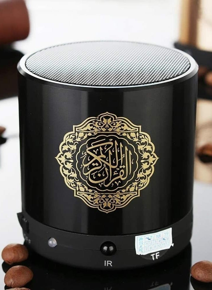 HONTON Digital Quran Speaker in Black  comes with a remote control, featuring more than 18 reciters and 15 translations. High-quality Quran player available in Arabic, English, French, Urdu, and more. - Image 2
