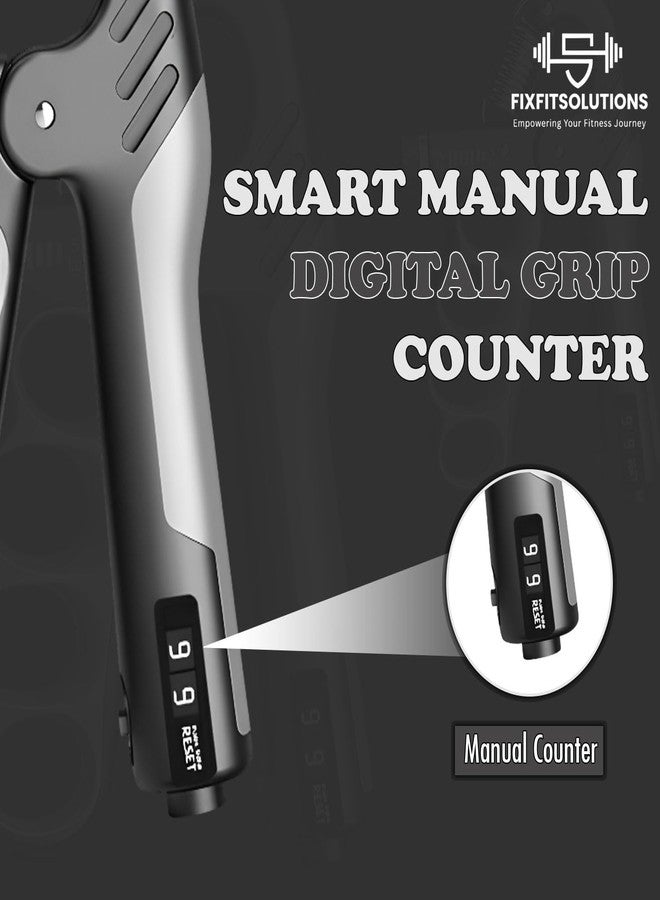 FixFit Solutions Adjustable Grip Strength Trainer Hand Gripper for Grip Strength, Forearm & Wrist Strengthener, Hand Exerciser for Strength Training & Therapy 11-220Lbs(5-100KG) | Gray - Image 5