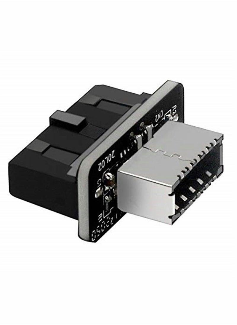 Generic - USB Front Panel Adapter, Vertical USB C Header Adapter, USB 3.1 Type-E Key-A to USB 3.0 20Pin Header Converter, for Type C Motherboard - Image 1