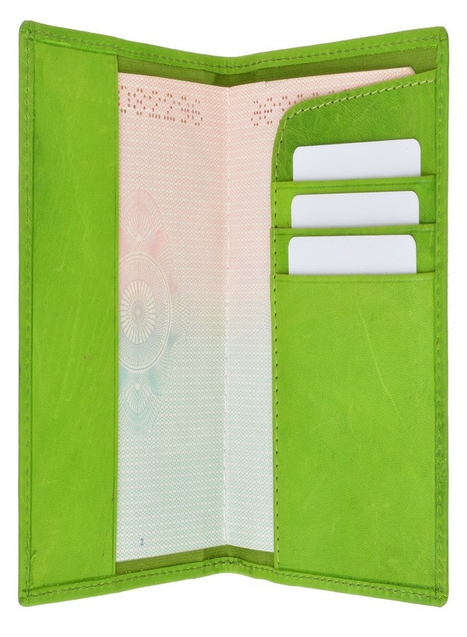 Marshal United States Passport Holder Golden Print Emblem Genuine Leather (Lime Green) - Image 3