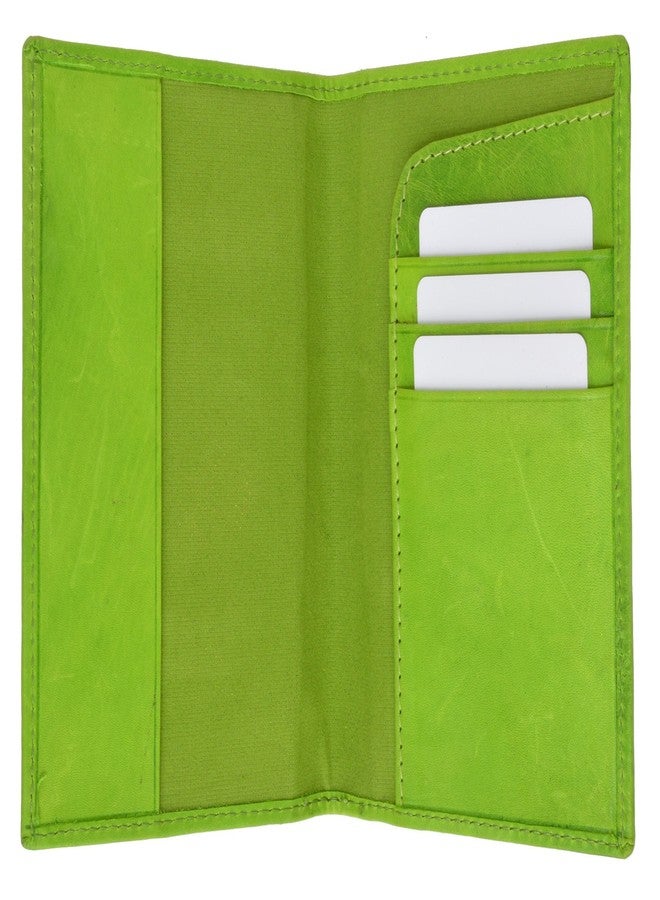 Marshal United States Passport Holder Golden Print Emblem Genuine Leather (Lime Green) - Image 2