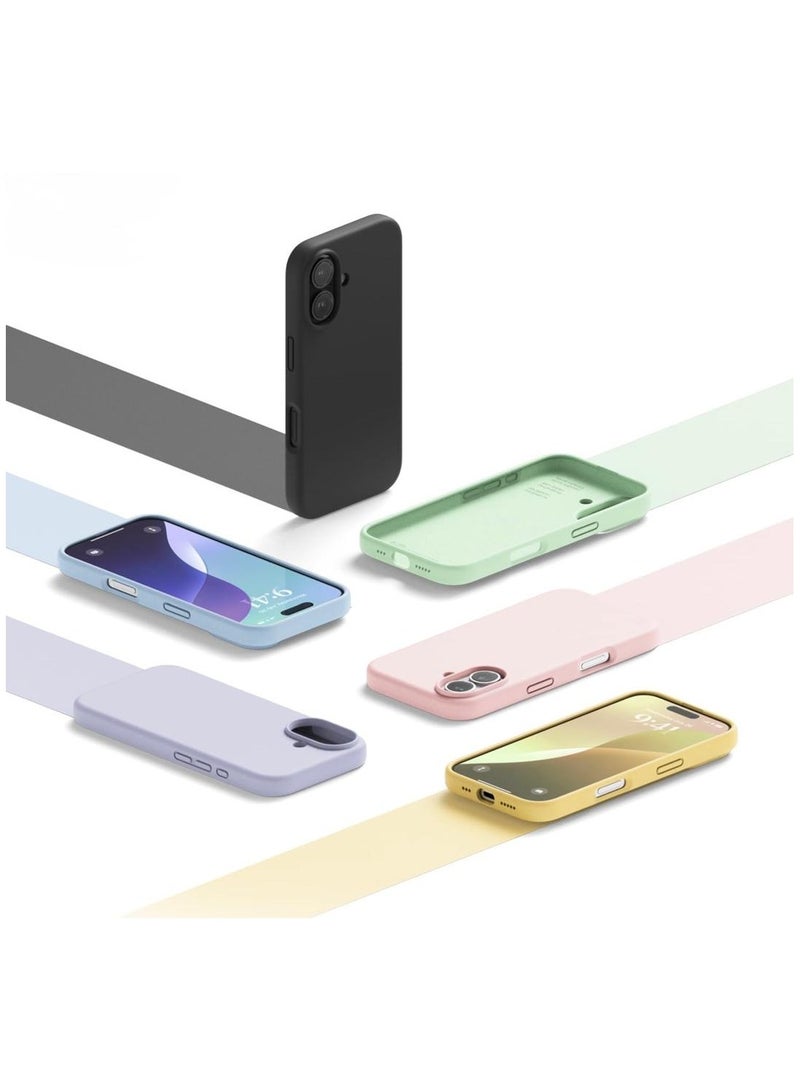 أكاليكس جراب سيليكون متوافق مع iPhone 16، سيليكون سائل رفيع، طبقات من المطاط الهلامي الناعم المقاوم للصدمات، جراب حماية للهاتف مع بطانة من مادة TPU (بني) - Image 5