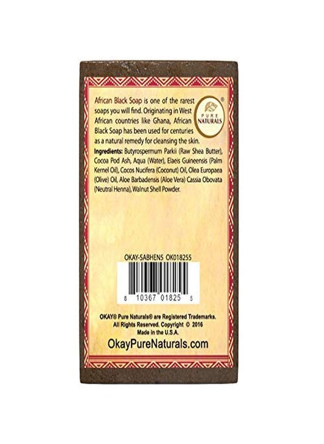 OKAY Pure Naturals ; African Black Soap With Henna ; For All Skin Types ; Cleanses And Exfoliates ; Nourishes And Heals ; Free Of Sulfate Silicone & Paraben ; For All Skin Types ; 5.5 Oz  - Image 2