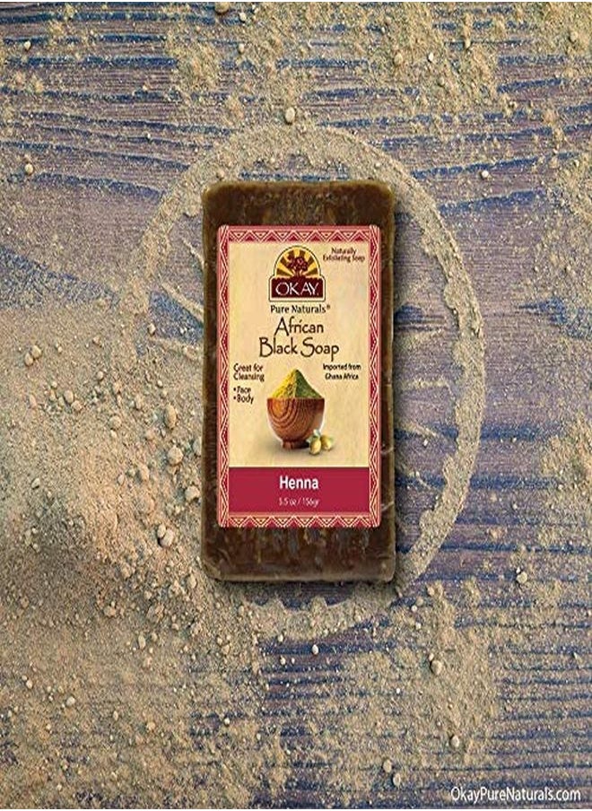 OKAY Pure Naturals ; African Black Soap With Henna ; For All Skin Types ; Cleanses And Exfoliates ; Nourishes And Heals ; Free Of Sulfate Silicone & Paraben ; For All Skin Types ; 5.5 Oz  - Image 5