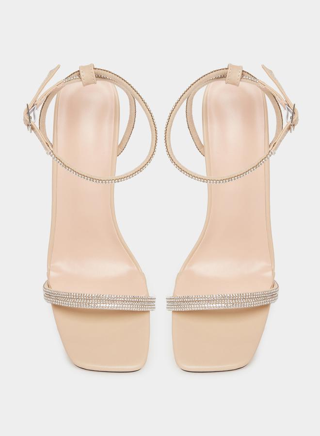 Take Two Embellished Strap Stiletto Heel Sandals by Styli  - Image 5