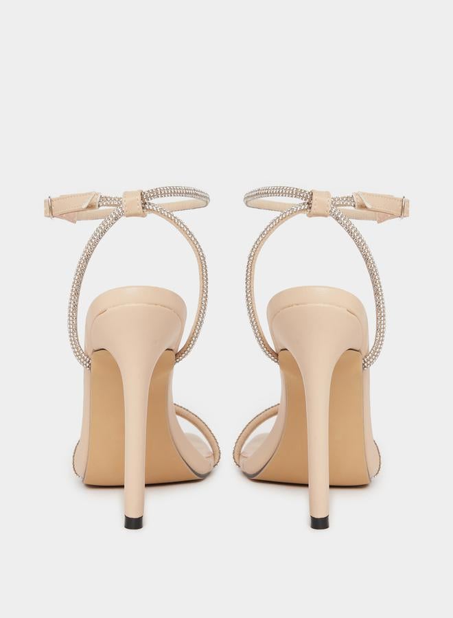Take Two Embellished Strap Stiletto Heel Sandals by Styli  - Image 4