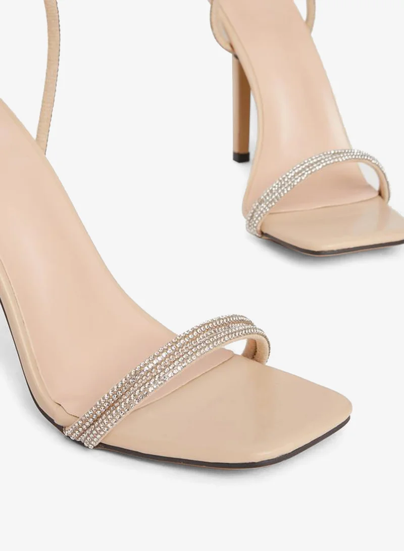 Take Two Embellished Strap Stiletto Heel Sandals