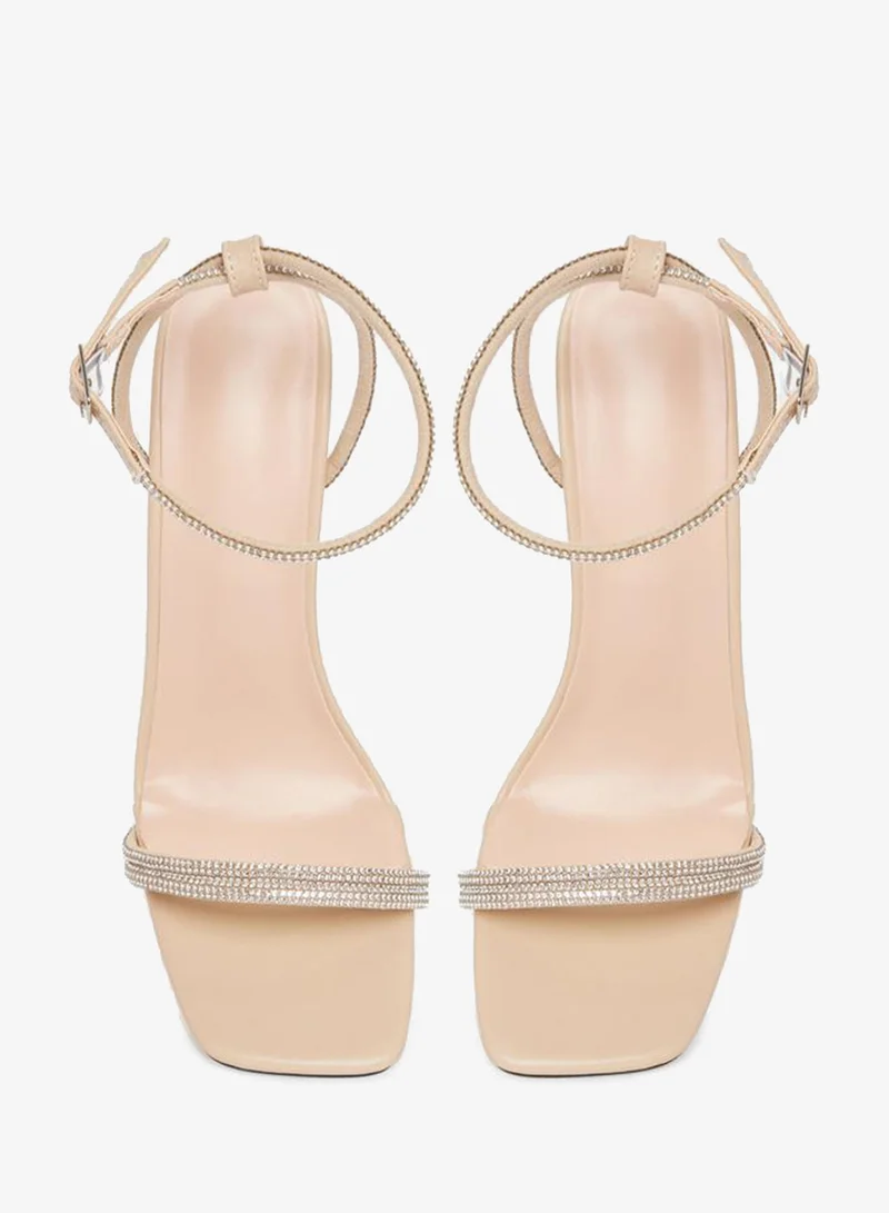 Take Two Embellished Strap Stiletto Heel Sandals