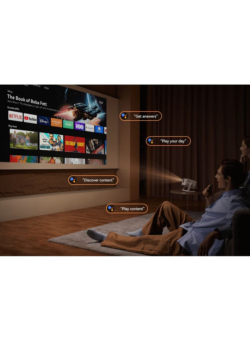 wanbo Vali 1 Android 11 Gimbal Projection Smart Projector 900 ANSI ultra High Lumens 1080p HD 12W Hi-Fi Stereo speakers Autofocus, Auto Keystone Correction, obstacle avoidance & smart screen fitting N70389898LEB white - Image 5