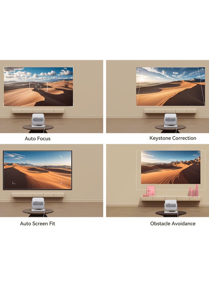 wanbo Vali 1 Android 11 Gimbal Projection Smart Projector 900 ANSI ultra High Lumens 1080p HD 12W Hi-Fi Stereo speakers Autofocus, Auto Keystone Correction, obstacle avoidance & smart screen fitting N70389898LEB white - Image 4