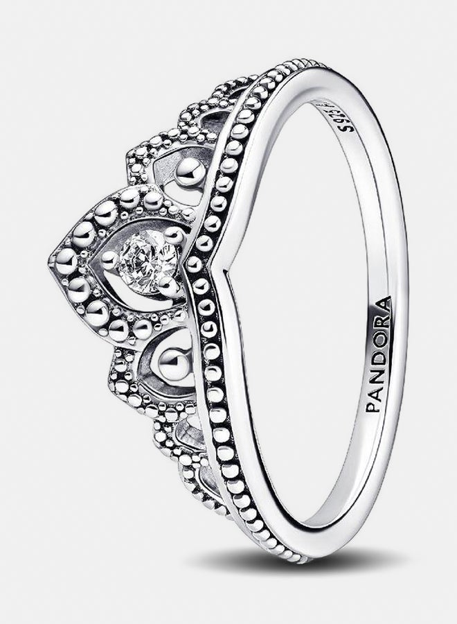 PANDORA Regal Tiara Sterling Silver Ring with Clear Cubic Zirconia