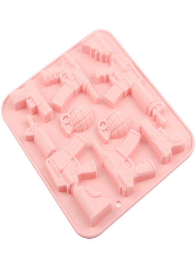 YIMINGMOLD قوالب حلوى سيليكون على شكل مسدس رشاش من YIMINGMOLD بثمانية تجاويف، قالب شوكولاتة على شكل قنبلة يدوية لتزيين الكب كيك وحلوى الشوكولاتة - Image 5
