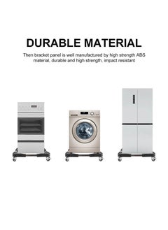 Yuwell Washing Machine Stand Fridge Mover Heavy Duty Movable Adjustable 4 Wheels Base Stand For Refrigerator Washing Machine Mover  - Image 3