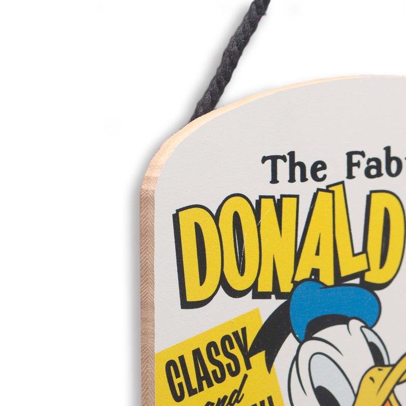 Open Road Brands Disney Donald Duck Hanging Wood Wall Decor - The Fabulous Donald Duck Sign for Kids' Bedroom or Movie Room - Image 4