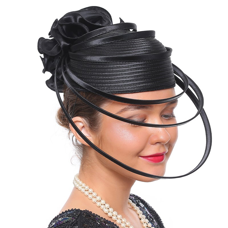 Bride Fascinator Hat Women Tea Party Headband Hat Banquet Wedding Hat Decoration - Image 1