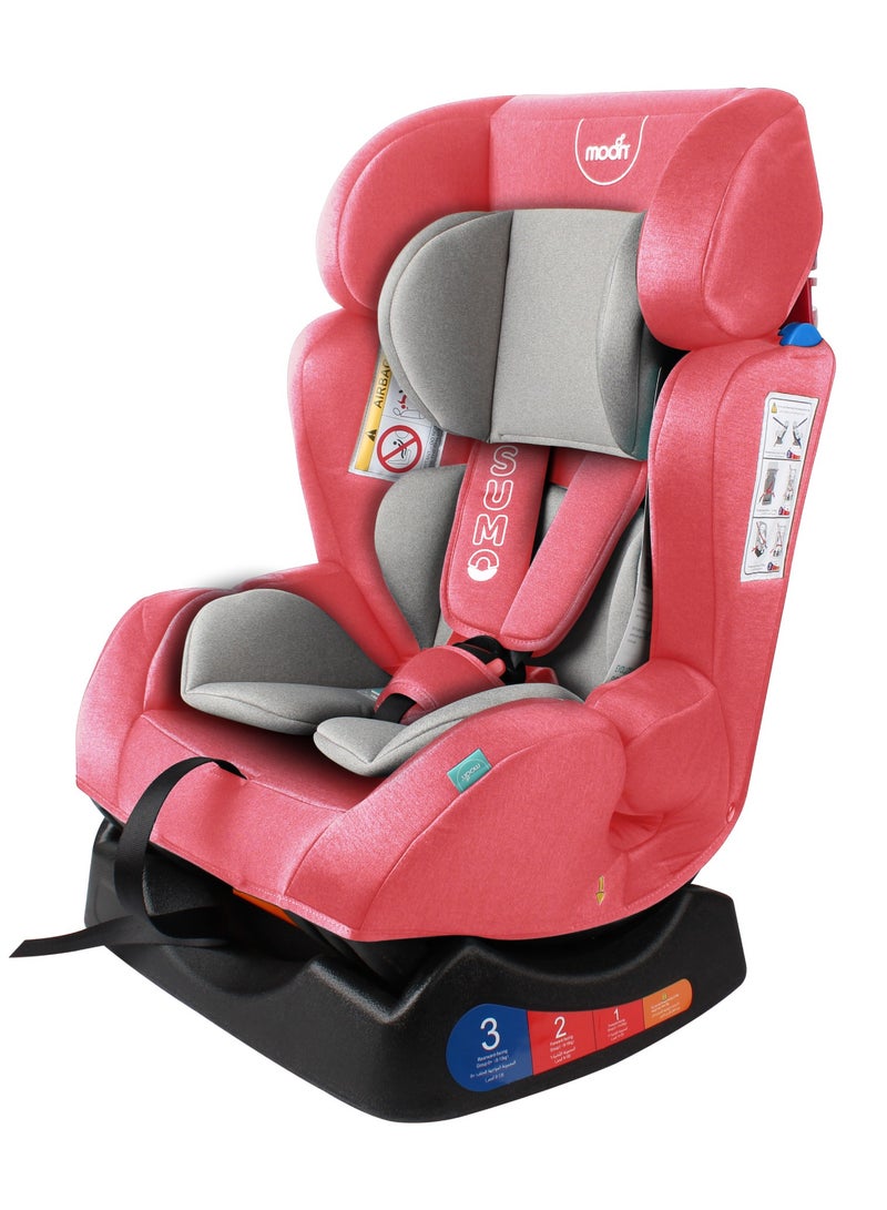 Moon Infant Car Seat – Convertible Safety Seat (0–25kg), Rear And Forward Facing, for Birth to 6 Years, Cushioned And Travel Friendly Design – Pink - Image 1