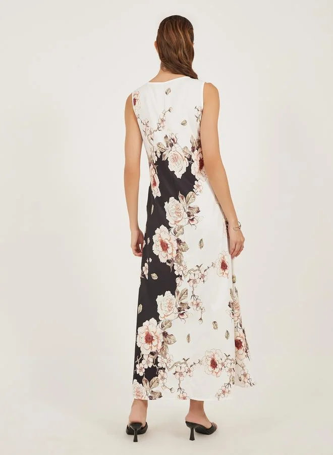 Styli Floral Print Maxi Dress