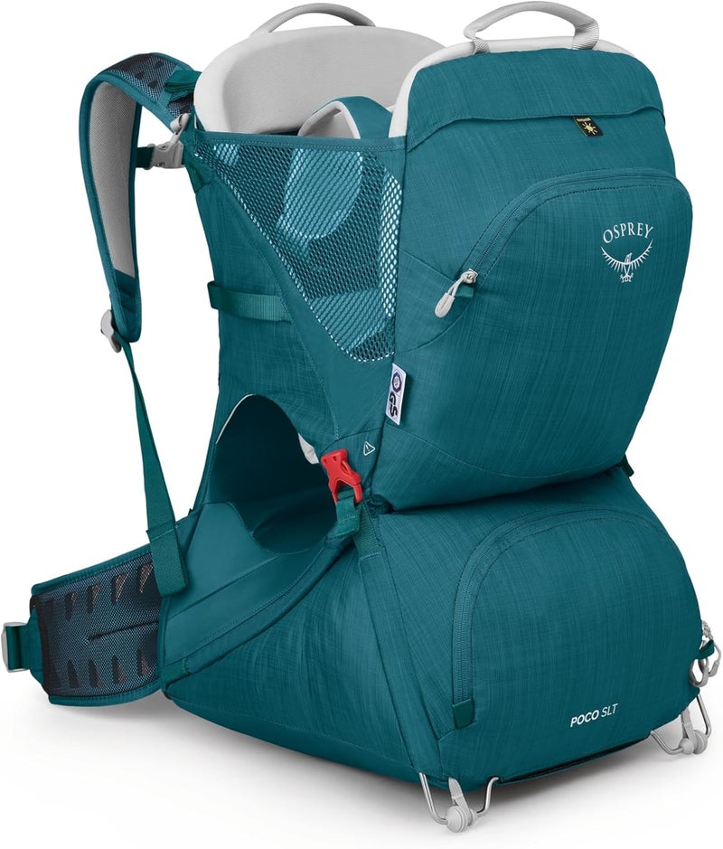 Osprey Poco SLT Lightweight Child Carrier Backpack  SlimmedDown Hiking Carrier for Toddlers with Safety Harness Sunshade and Ventilated Backpanel  Lightweight TravelFriendly Option - Image 1