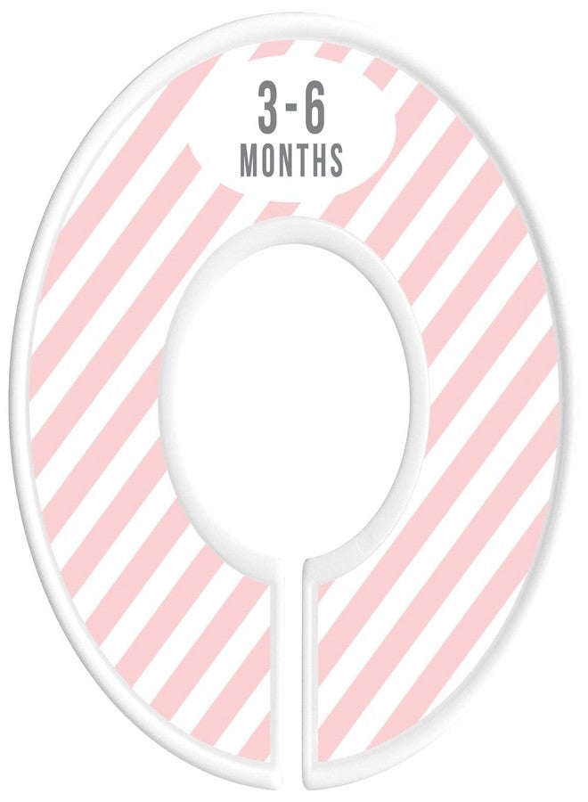 Delicush Baby Closet Size Dividers, Girl, Pink, Set of 6 Organizers, Stripe, Chevron - Image 3