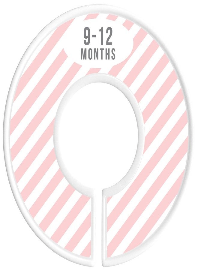 Delicush Baby Closet Size Dividers, Girl, Pink, Set of 6 Organizers, Stripe, Chevron - Image 5