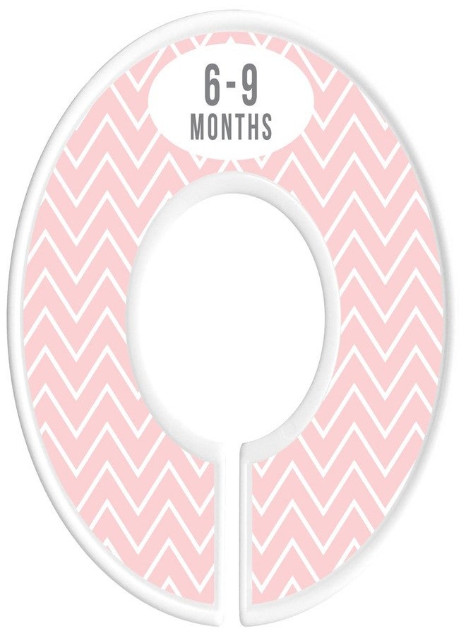 Delicush Baby Closet Size Dividers, Girl, Pink, Set of 6 Organizers, Stripe, Chevron - Image 4