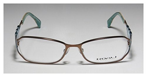 Koali By Morel 6918k Mens/Womens Designer Full-rim Gorgeous Modern Size Eyeglasses/Spectacles (52-17-135, Light Brown/Blue / White) - Image 3