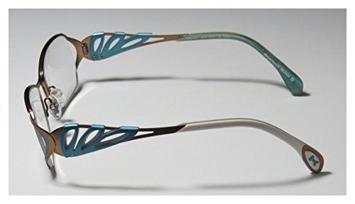 Koali By Morel 6918k Mens/Womens Designer Full-rim Gorgeous Modern Size Eyeglasses/Spectacles (52-17-135, Light Brown/Blue / White) - Image 4